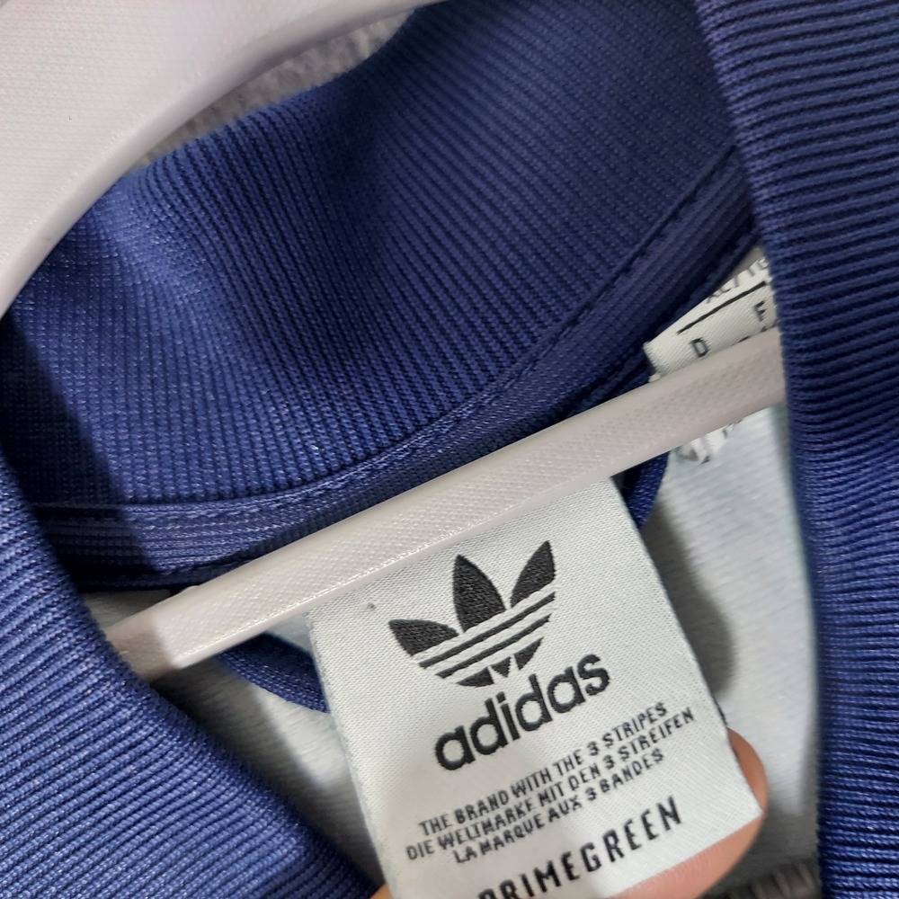 Adidas Kids Jacket XL Blue Camo Green Full Zip Primegreen 3 Stripes Athleisure - Picture 5 of 12